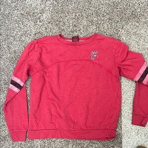 Colosseum Red Crewneck Sweater-Badgers